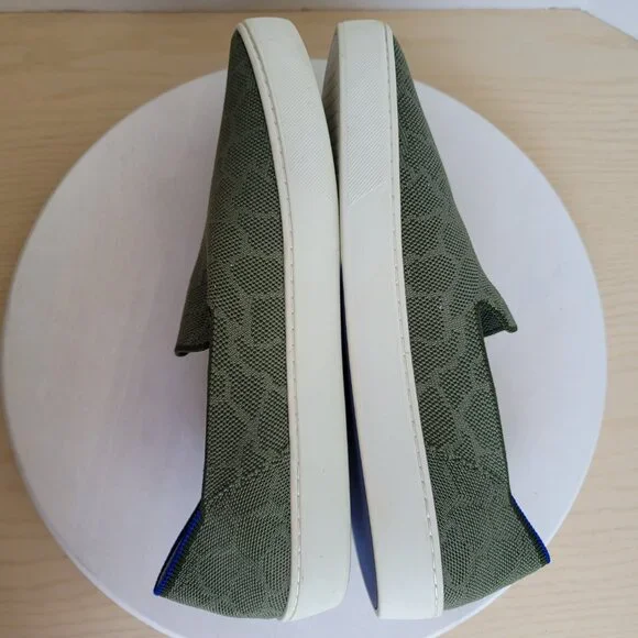 Rothy’s Women's The Original Safari Print Olive Green Slip On Casual Sneaker 12 - Picture 9 of 16